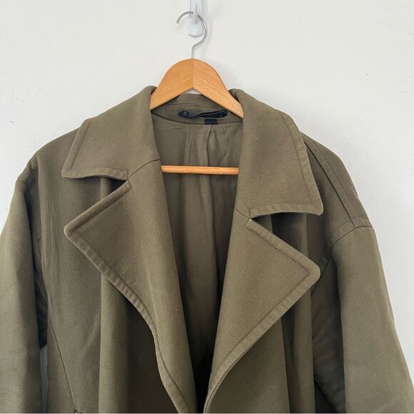 ALL SAINTS Olive‎ Green Twill Indira Penza Winter Trench Coat - Picture 11 of 15